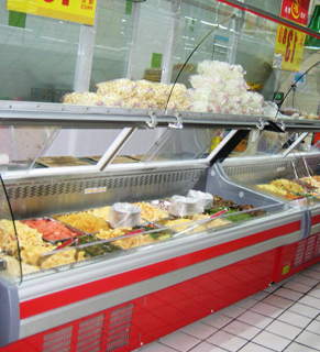 一體機(jī)前掀蓋熟食柜